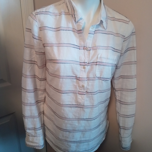 Merona white and pink tunic shirt - Picture 1 of 4